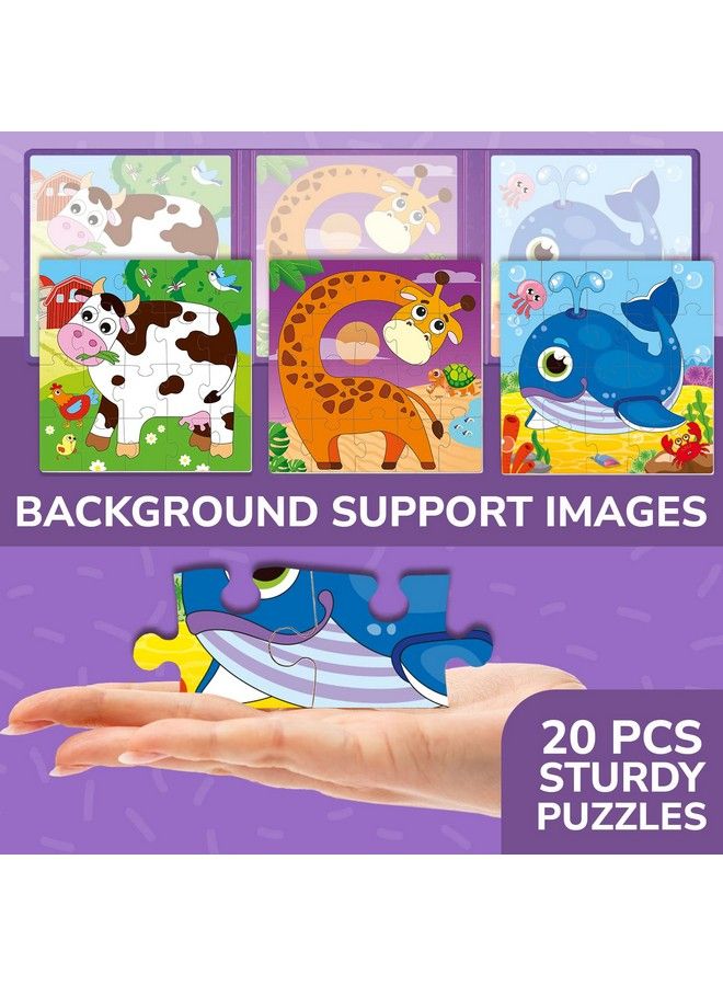 Magnetic Puzzles For Kids Ages 13 20 Pieces Travel Toddler Puzzles For 24 Year Olds By Quokka Animal Car Activities Toy For Boys And Girls 48 Yo Learning Magnet For Road Trip