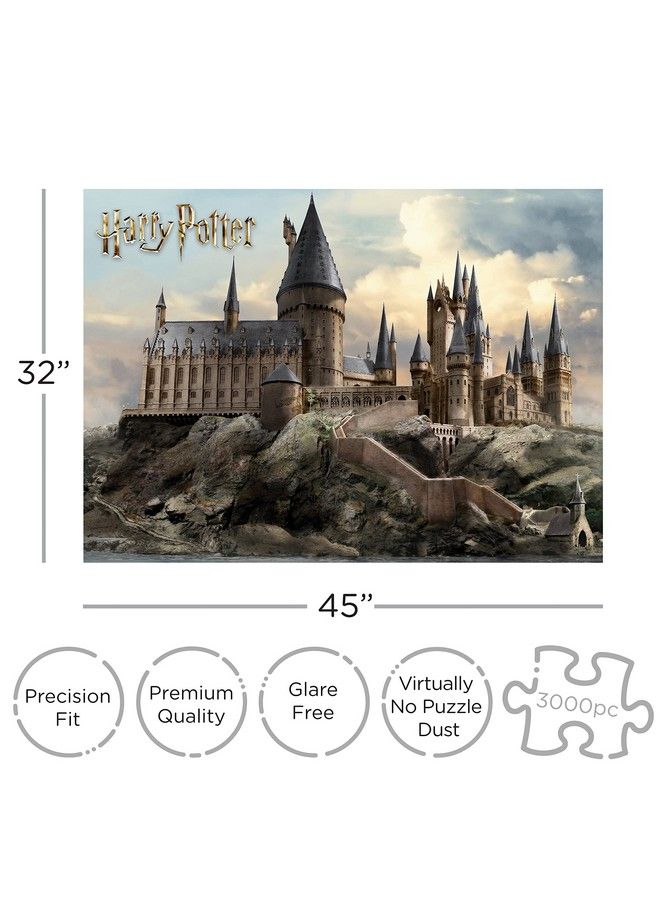 Harry Potter Puzzle Hogwarts Castle (3000 Piece Jigsaw Puzzle) Officially Licensed Harry Potter Merchandise & Collectibles Glare Free Precision Fit 32X45In