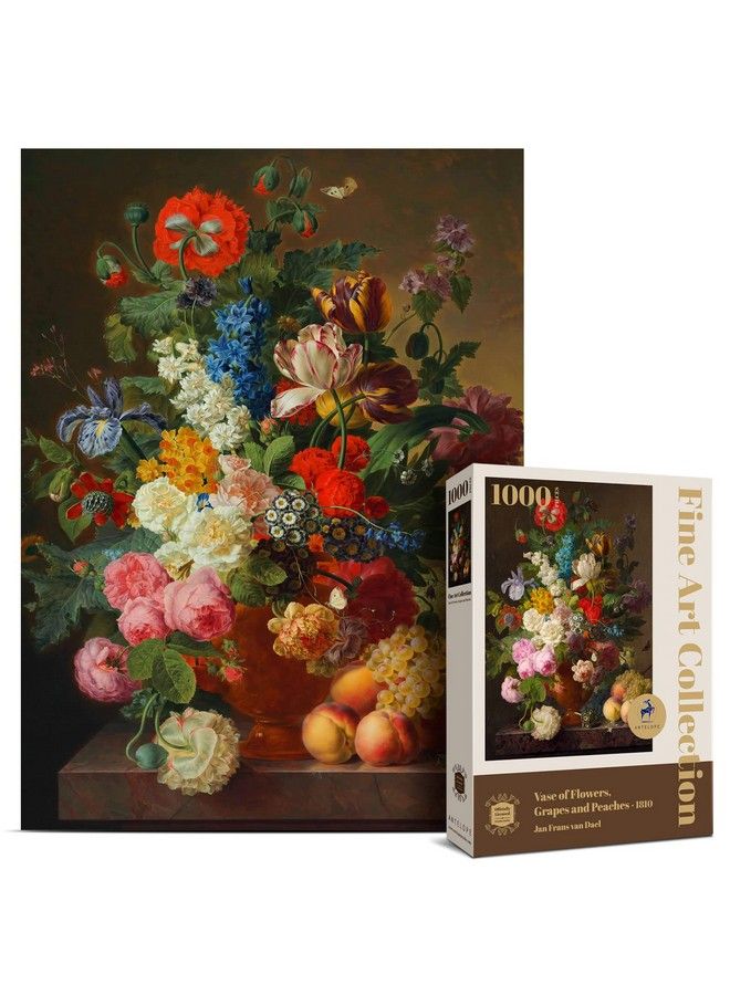 1000 Piece Puzzles For Adults Vase Flower Grapes Peaches Jigsaw Puzzle 1000 Pieces Jan Frans Van Dael Officially Licensed High Resolution No Dust Classic Artistic Puzzle
