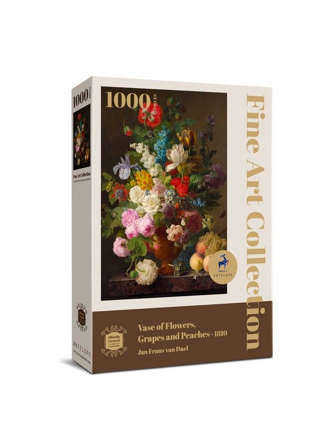 1000 Piece Puzzles For Adults Vase Flower Grapes Peaches Jigsaw Puzzle 1000 Pieces Jan Frans Van Dael Officially Licensed High Resolution No Dust Classic Artistic Puzzle