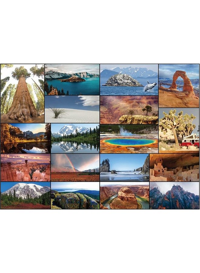 Our National Parks Puzzle 1000 Piece Usa National Parks Jigsaw Puzzle Acadia National Park Yellowstone Zion Arches Crater Lake Mount Rainier Great National Park Gifts 1000 Piece Puzzle