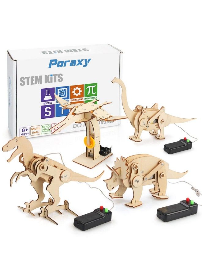 4 Pack Dinosaur Toys For Kids 812 Stem Kit Boys Toys Age 810 Years Old 3D Wooden Puzzle Model Robot Kit Diy Educational Science Building Stem Projects Gifts For Boys And Girls Ages 8 9 10 11 12