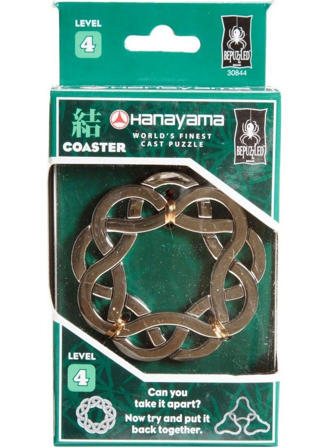 Coaster Hanayama Metal Brainteaser Puzzle Mensa Rated Level 4 For Ages 12 And Up
