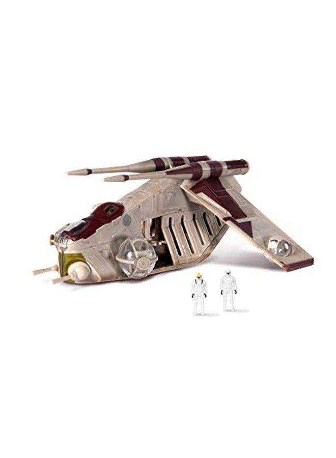 Micro Galaxy Squadron Low Altitude Assault Transport Laat (Laat) 5Inch Starfighter Class Vehicle With Two Micro Figure Accessories