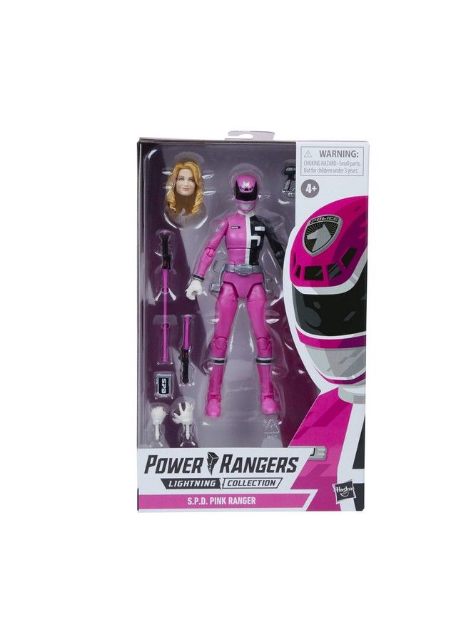 Lightning Collection S.P.D. Pink Ranger 6Inch Premium Collectible Action Figure Toy With Accessories