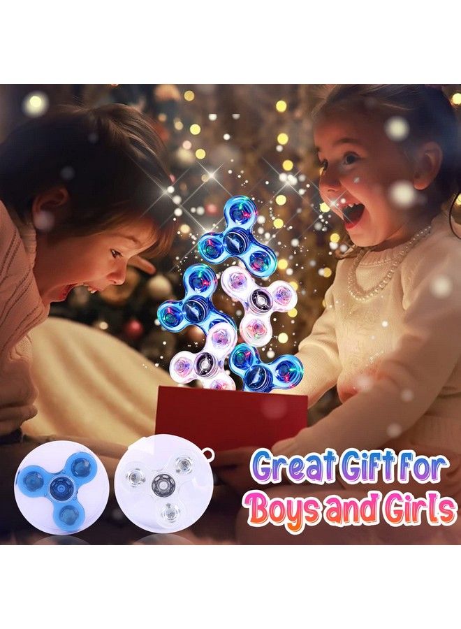 Fidget Spinners 2 Pack Led Light Up Fidget Toys For Kids And Adult Goodie Bag Stuffers Glow In The Dark Sensory Toys Classroom Prizes Birthday Return Gifts For Kids 4812