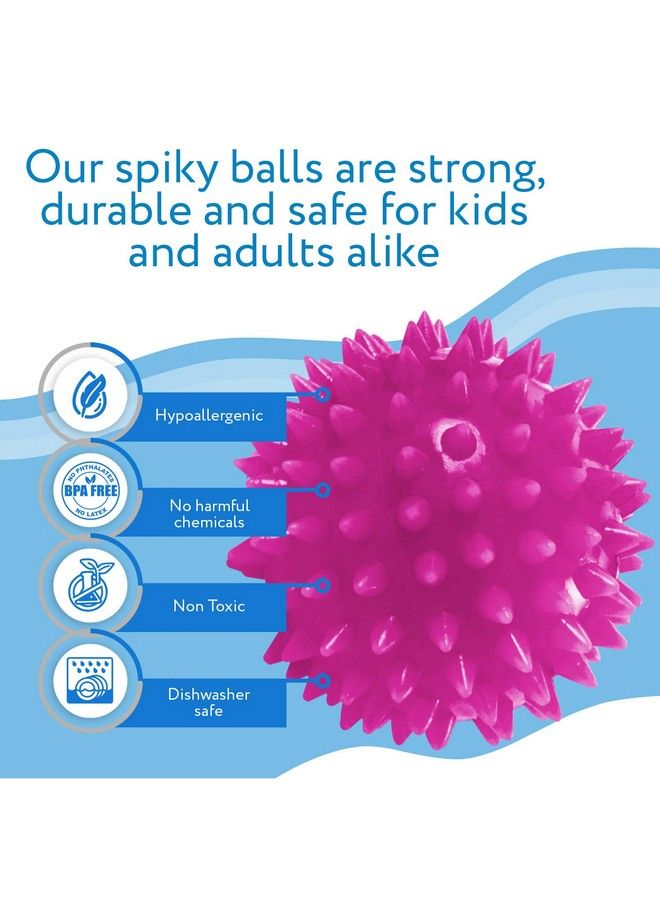 [5 Pack] Spiky Sensory Balls Squeezy And Bouncy Fidget Toys Sensory Toys No Bpa Phthalates Latex School And Special Education Supply