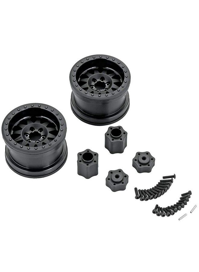 Ax31178 Method Rc Rock Crawler 12Spoke Beadlock Wheels With Ifd (Interchangeable Face Design) And Hub Adapters Black (Set Of 2): Axic8076