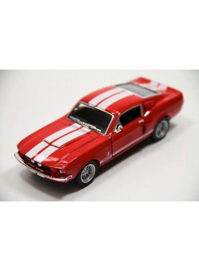 1967 Ford Shelby Mustang Gt500 Red 1:38 Scale 5 Inch Die Cast Model Toy Race Car W/Pullback Action