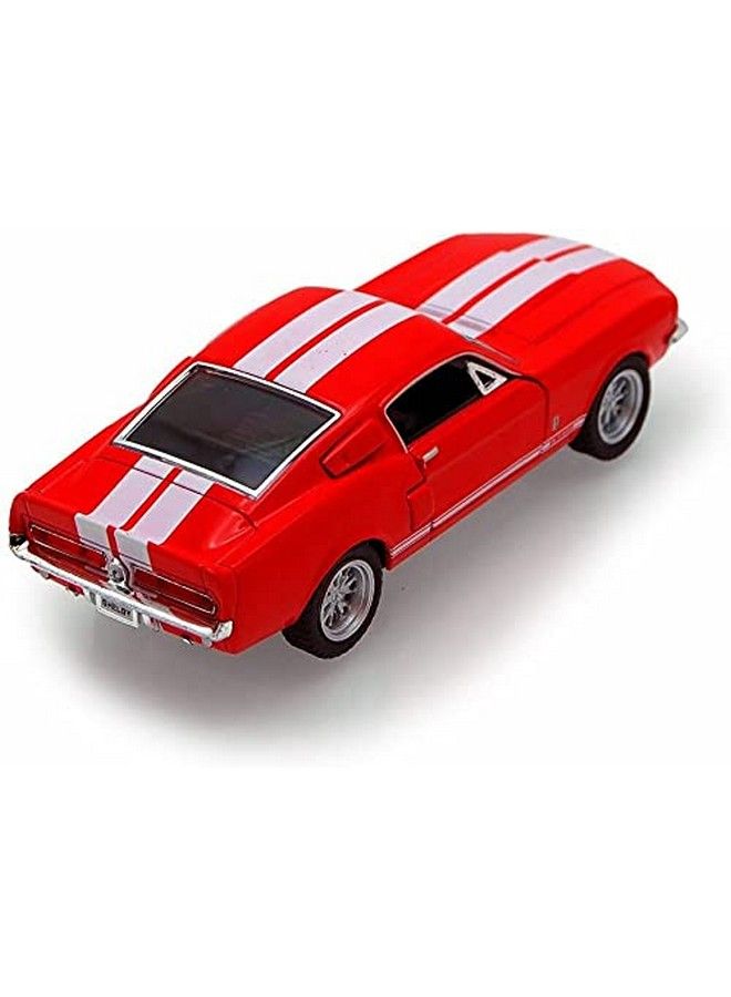 1967 Ford Shelby Mustang Gt500 Red 1:38 Scale 5 Inch Die Cast Model Toy Race Car W/Pullback Action