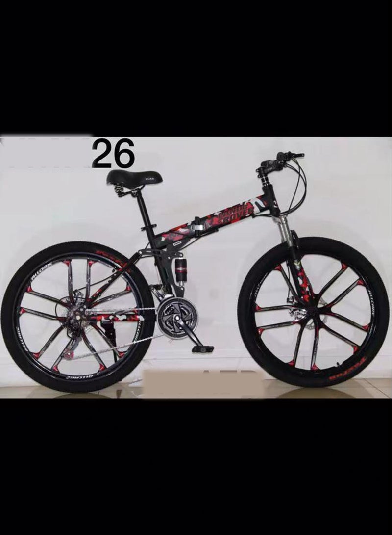 24-speed folding mountain bike 26 inch alloy wheels