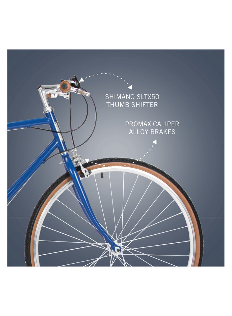 Spartan 700C Platinum City Bicycle Matte Navy