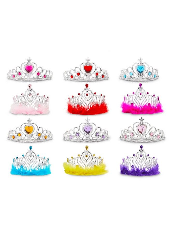 12 Pack Princess Crowns For Little Girls Kids Dress Up Tiaras For Birthday Party