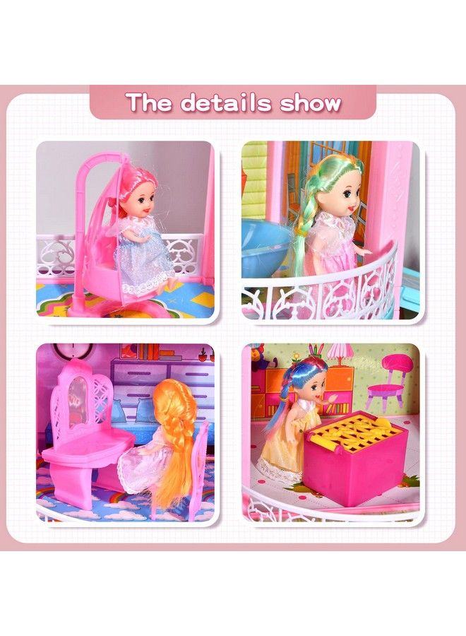 Mini Dolls For Girls，3 Inch Little Dolls Girl Dolls For Dollhouse，Include 10 Pieces Girl Small Dolls 10 Sets Handmade Doll Clothes