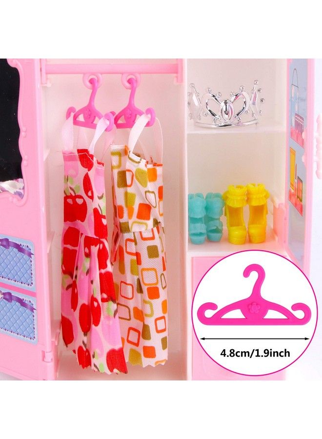 50 Packs Small Doll Cloth Hangers For 11.5 Inch Girl Dolls For Plastic Hanging Dress Closet Accessories Mixed Packaging