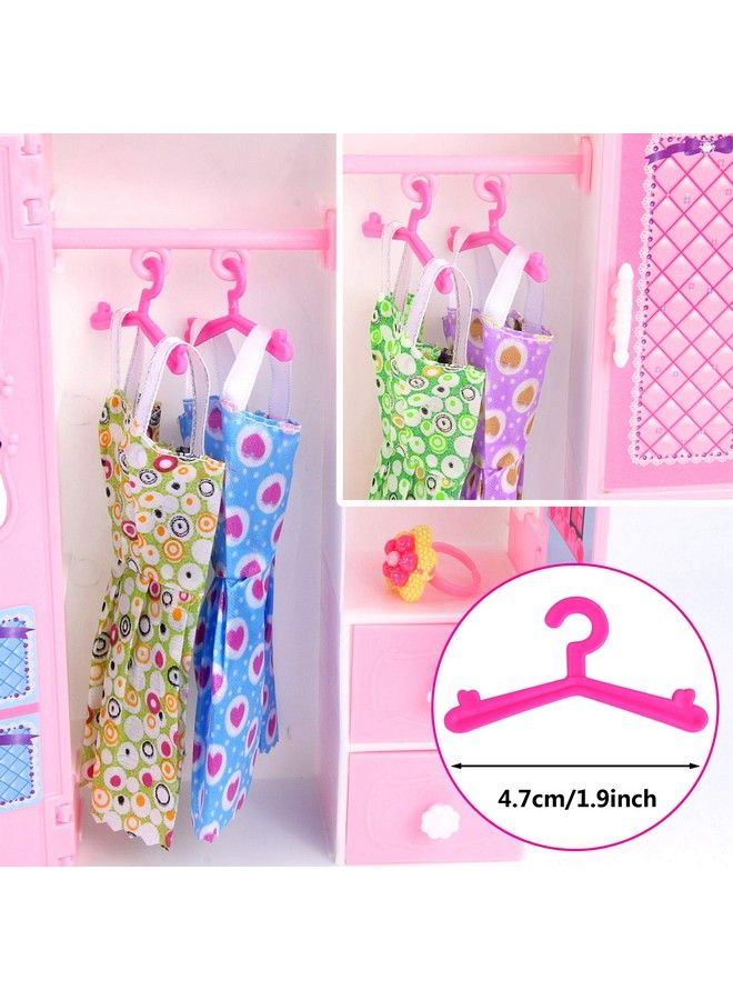 50 Packs Small Doll Cloth Hangers For 11.5 Inch Girl Dolls For Plastic Hanging Dress Closet Accessories Mixed Packaging