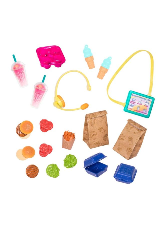 Gg Drivethru Food Set Can We Take Your Order? Play Food & Pretend Restaurant Playset For 14Inch Dolls Toys Clothes And Accessories For Kids Ages 3 And Up
