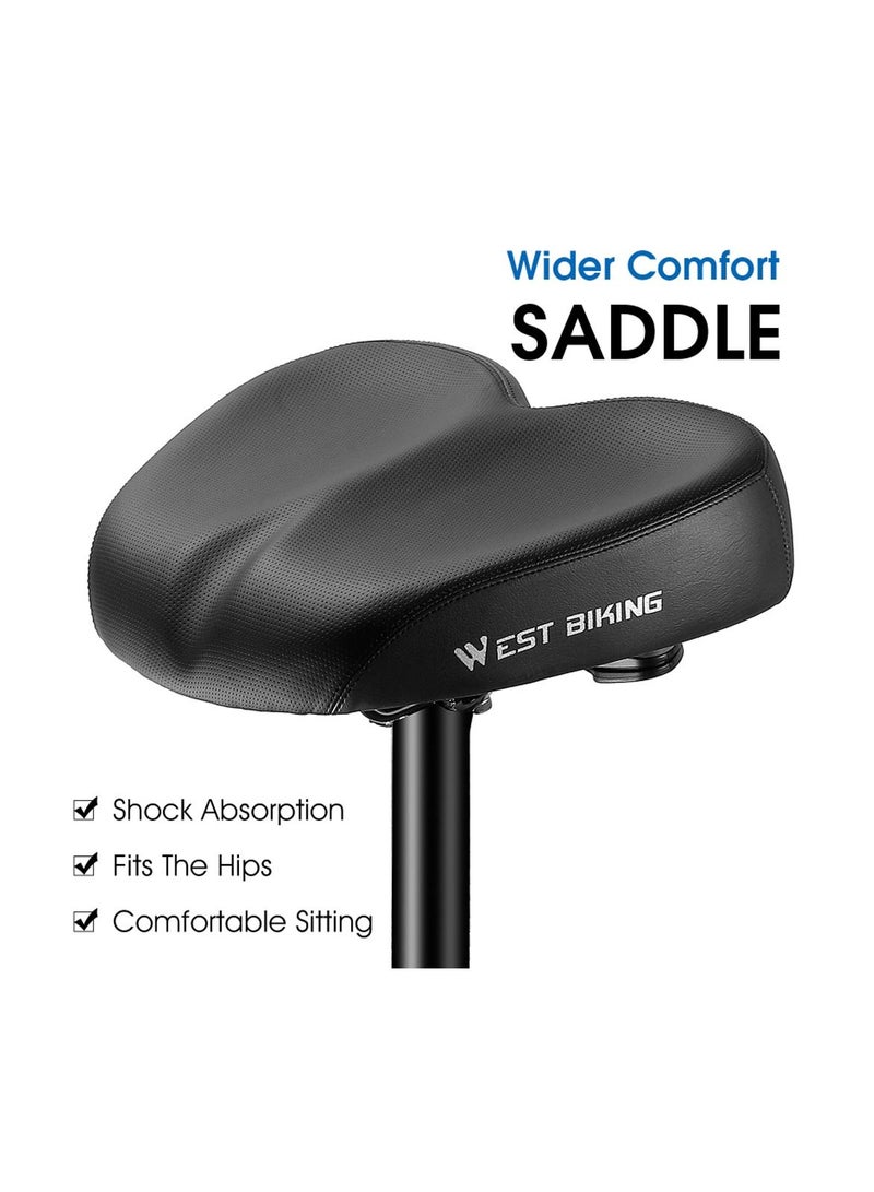 Ergonomic Bicycle Replacement Saddle, Soft Widen Thicken Road Bike Cushion, Long Distance Riding Comfortable Shockproof Cycle Seats