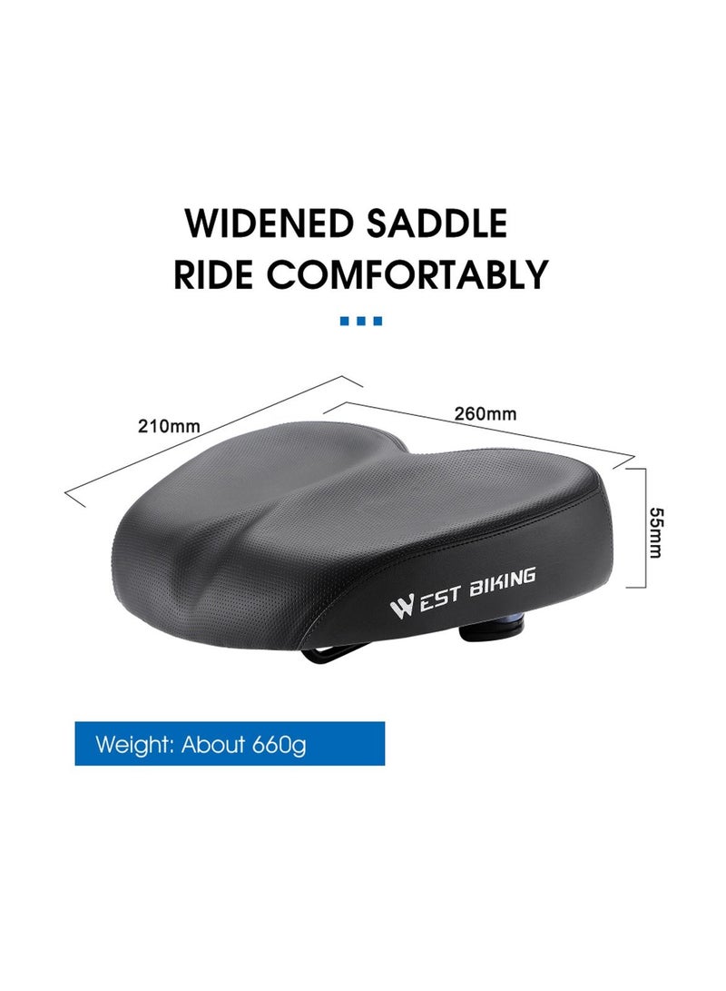WEST BIKING Ergonomic Bicycle Replacement Saddle Soft Widen Thicken Road Bike Cushion Long Distance Riding Comfortable Shockproof Cycling Seats
