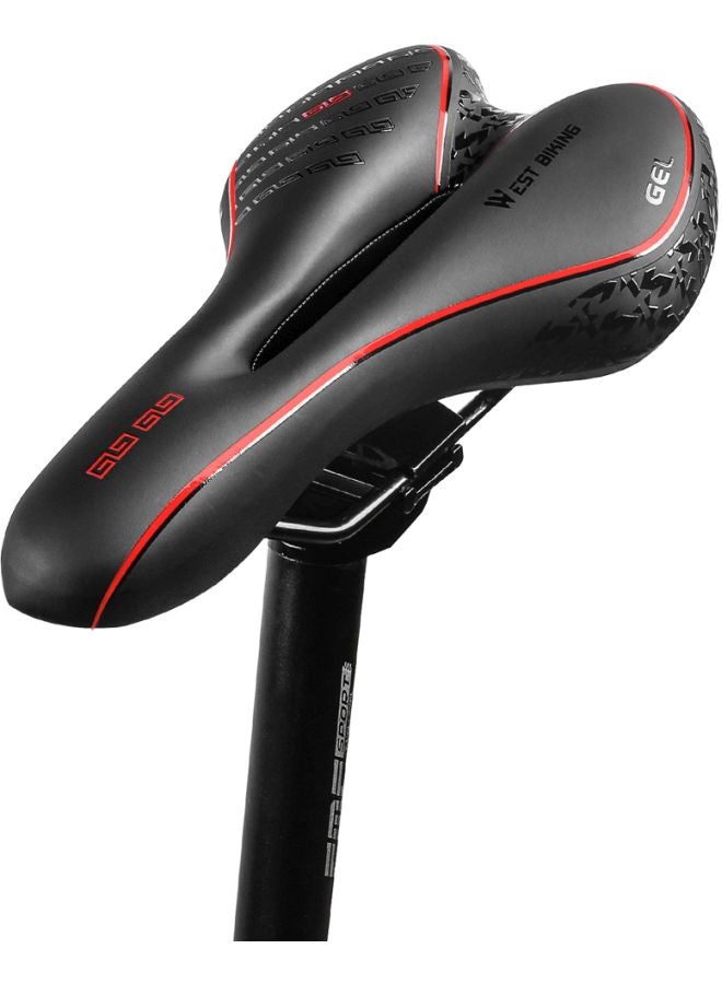 PU Leather Bicycle Saddle 9.84x5.51x1.37inch
