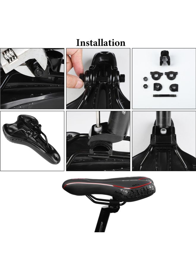 PU Leather Bicycle Saddle 9.84x5.51x1.37inch