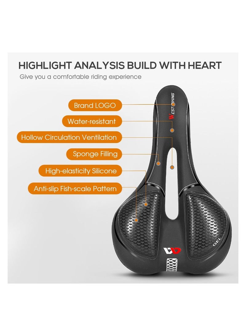 Bike Seat Padded Bicycle Saddle Cushion for Men Women MTB Mountain Road Bike Cycling Type B