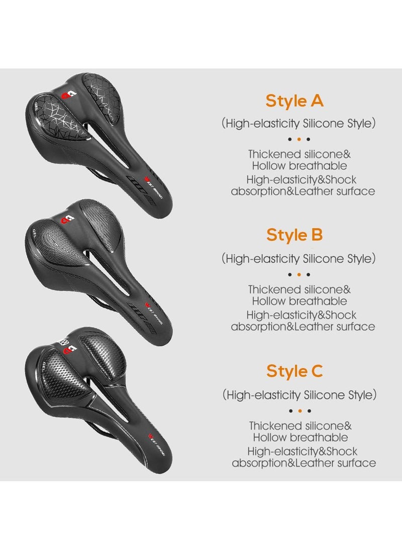 Bike Seat Padded Bicycle Saddle Cushion for Men Women MTB Mountain Road Bike Cycling Type A