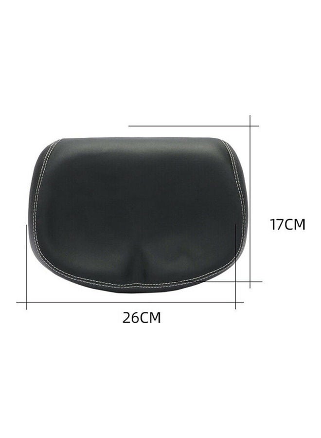 Big Bike Cycling Noseless Saddle Wide Large Soft PU Pad Seat (Black) 26 x 9 x 17cm