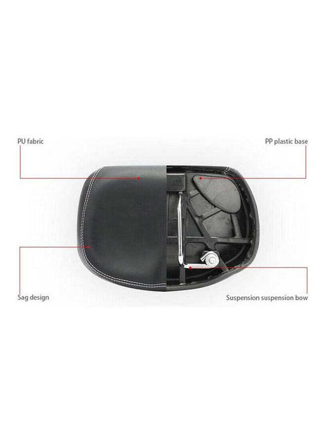 Big Bike Cycling Noseless Saddle Wide Large Soft PU Pad Seat (Black) 26 x 9 x 17cm