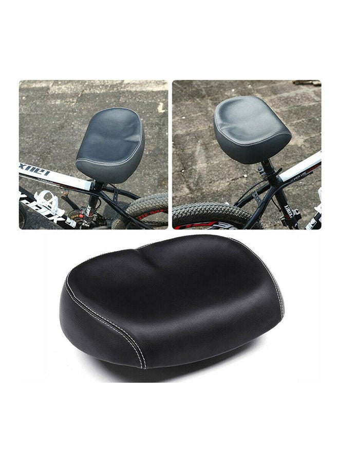 Big Bike Cycling Noseless Saddle Wide Large Soft PU Pad Seat (Black) 26 x 9 x 17cm