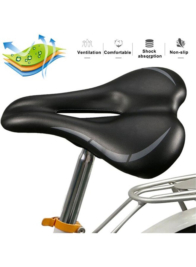 Wide Bicycle Saddle With Soft Cushion 10.6x6.7inch