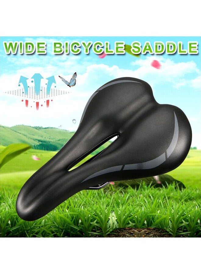 Wide Bicycle Saddle With Soft Cushion 10.6x6.7inch