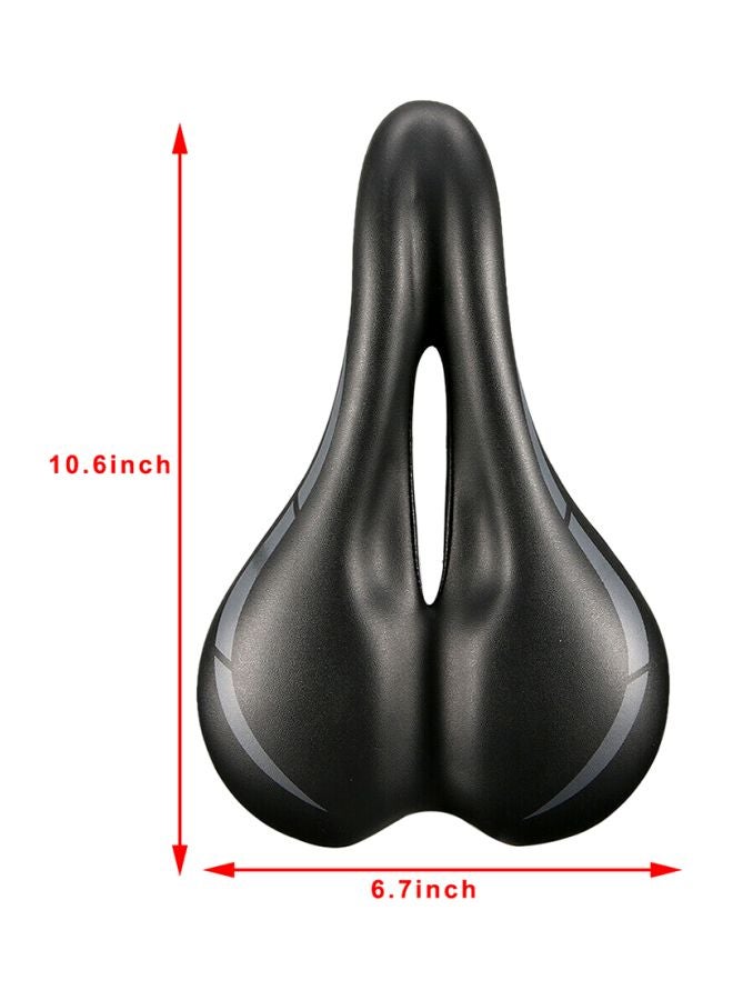 Wide Bicycle Saddle With Soft Cushion 10.6x6.7inch