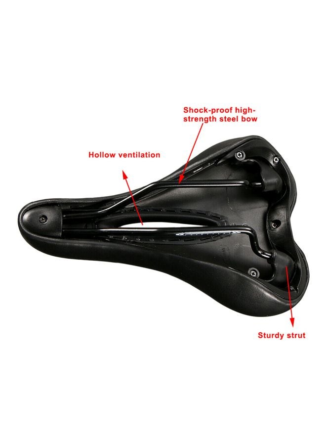 Wide Bicycle Saddle With Soft Cushion 10.6x6.7inch