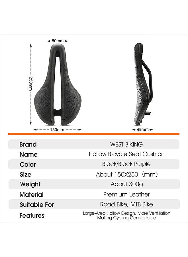 WEST BIKING Hollow Breathable Bike Saddle Bicycle Seats Soft Cycling Cushion PU Waterproof Bike Saddle Cycling Accessories