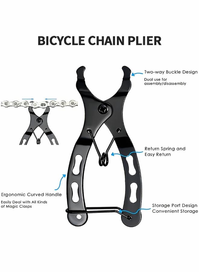 Bike Chain 9 Speed 116 Links Half Hollow Lightweight Bicycle Chains with Quick-release Magic Buckle Dismantling and Installing Tool for Road Bike/MTB/BMX Chain