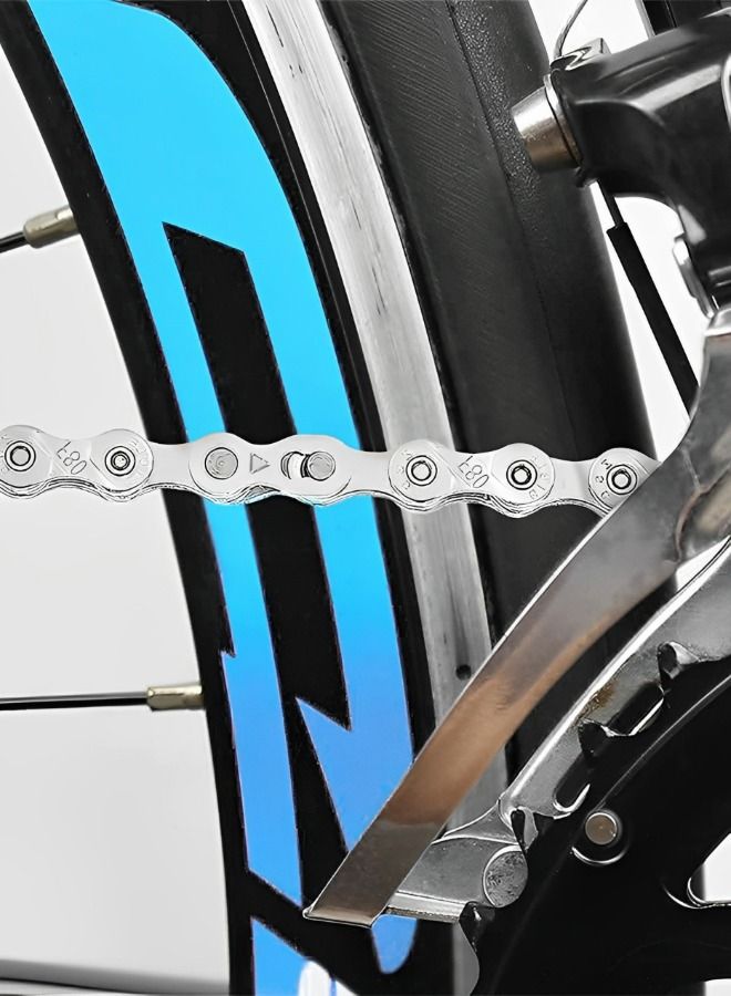 Bike Chain 9 Speed 116 Links Half Hollow Lightweight Bicycle Chains with Quick-release Magic Buckle Dismantling and Installing Tool for Road Bike/MTB/BMX Chain