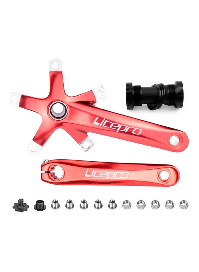 Bike Crank Set Bicycle Bottom Brackets 170MM 130 BCD Foling Bike Crankset Bike Crank Arm with Chainring Bolts 0.835kg