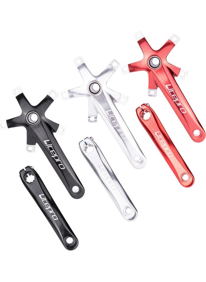 Bike Crank Set Bicycle Bottom Brackets 170MM 130 BCD Foling Bike Crankset Bike Crank Arm with Chainring Bolts 0.835kg