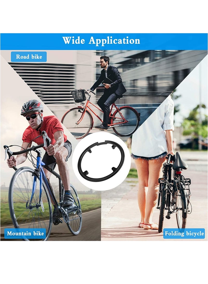 2 PCS Bike Chain Guard Protector, Bicycle Sprocket Cover Wheel Crankset Protector 42/44T Chainring Plastic Accessories for Mountain Bike, Black