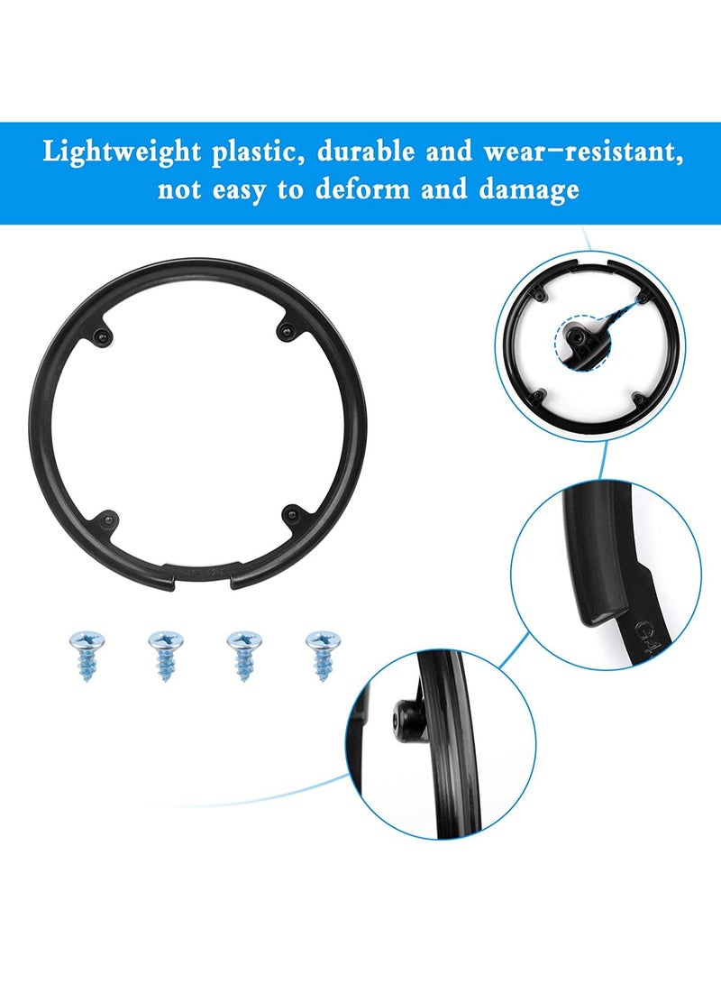 2 PCS Bike Chain Guard Protector, Bicycle Sprocket Cover Wheel Crankset Protector 42/44T Chainring Plastic Accessories for Mountain Bike, Black