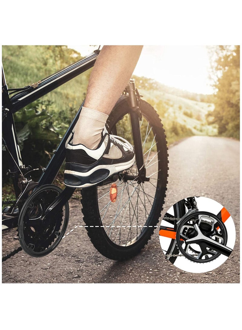 2 PCS Bike Chain Guard Protector, Bicycle Sprocket Cover Wheel Crankset Protector 42/44T Chainring Plastic Accessories for Mountain Bike, Black