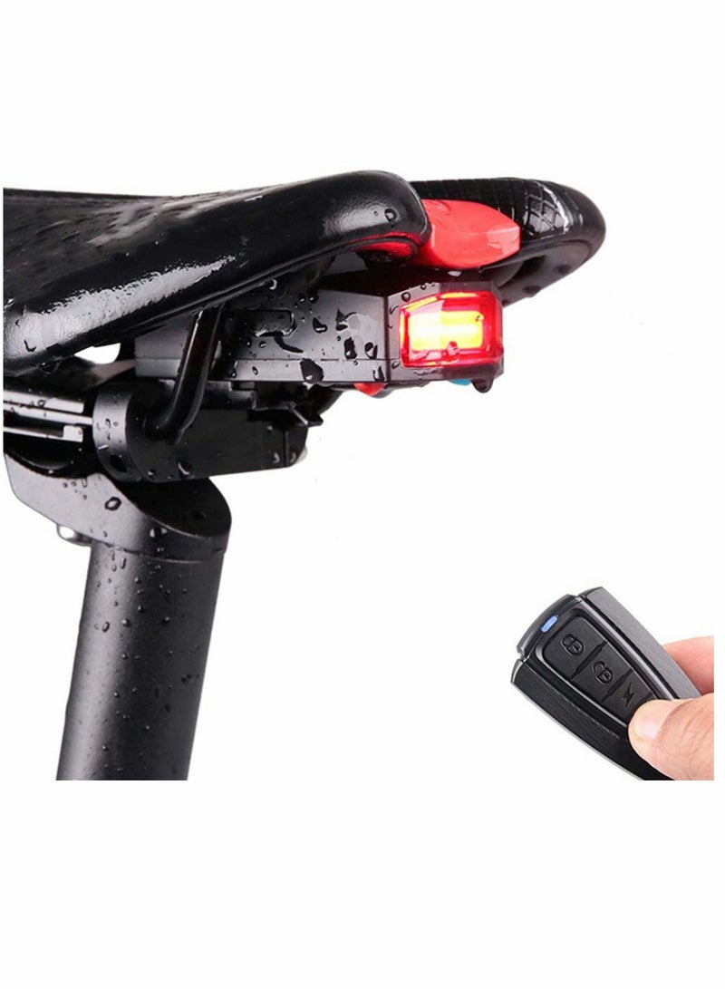 Bike Tail Light, USB Rechargeable LED Safety Light for Bicycle, Bright Waterproof Cycling Taillight, with Anti Theft Alarm Built in 700mah Lithium Battery, 3 Mode Options