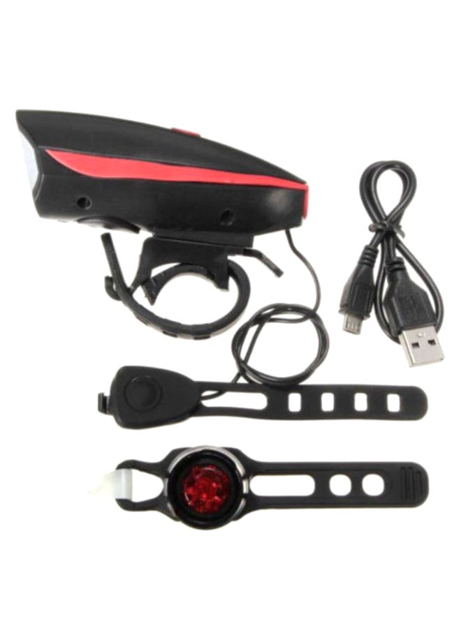 Bicycle Headlight With Horn And Tail Light