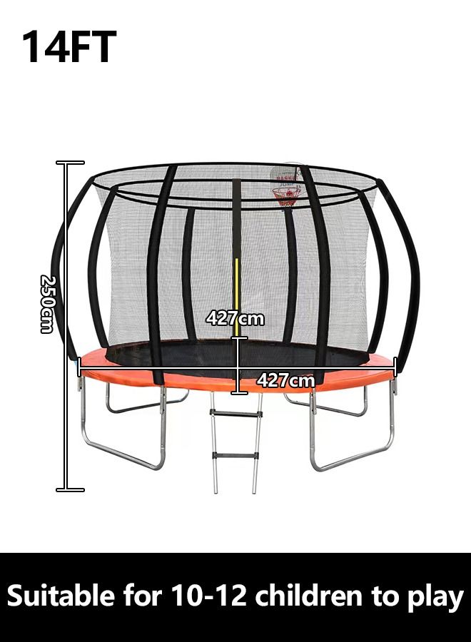 Big Round Popular Indoor Outdoor Trampolines Park 14Ft Large Trampoline With Safety Net