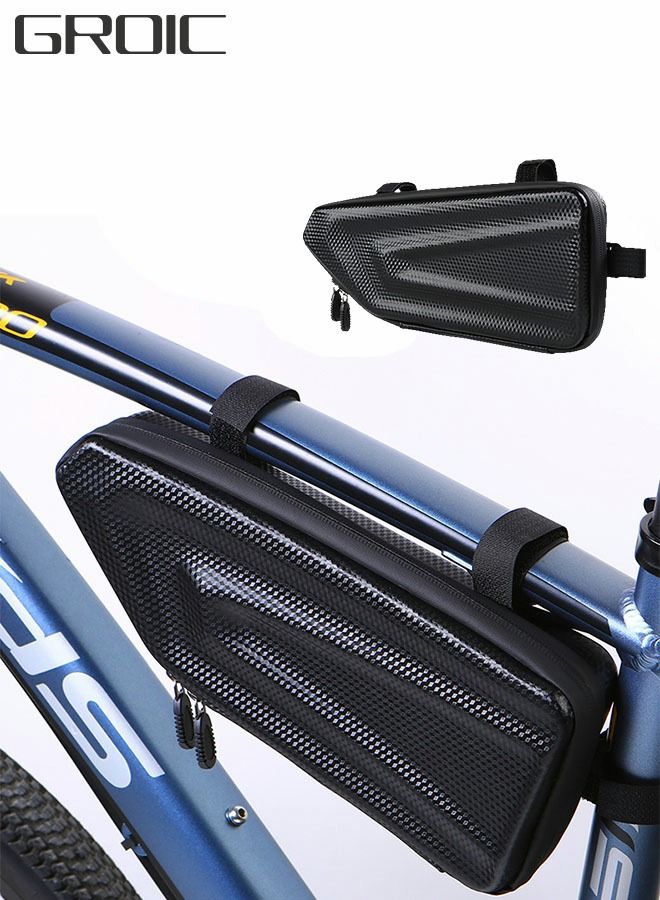 Bike Frame Bag Waterproof, Triangle Bike Bag,Hard Shell Bike Storage Tool Bag,Top Tube Bag Under Seat for Road Mountain Cycling