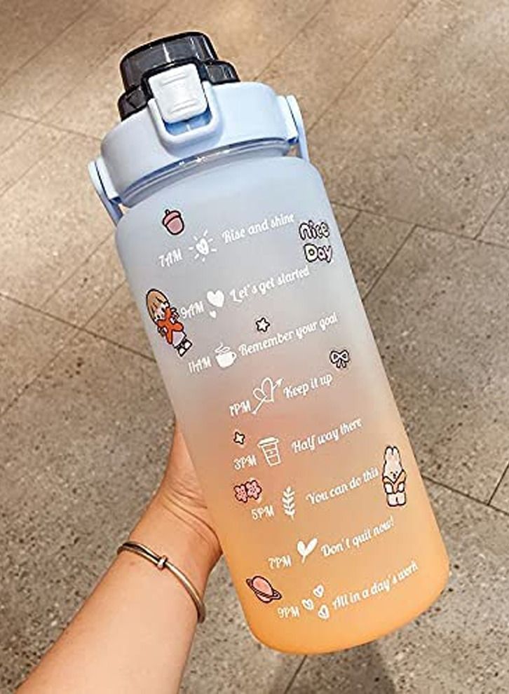 Large 2L Motivational Water Bottle