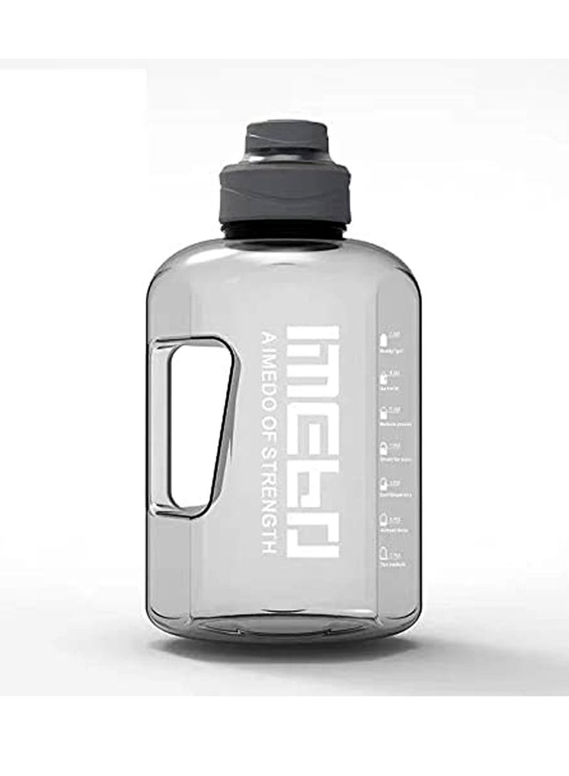 2.2L Motivational Water Bottle Wide Mouth with Time Marked to Drink  Gym Sports Outdoor Large(2200ml) Capacity