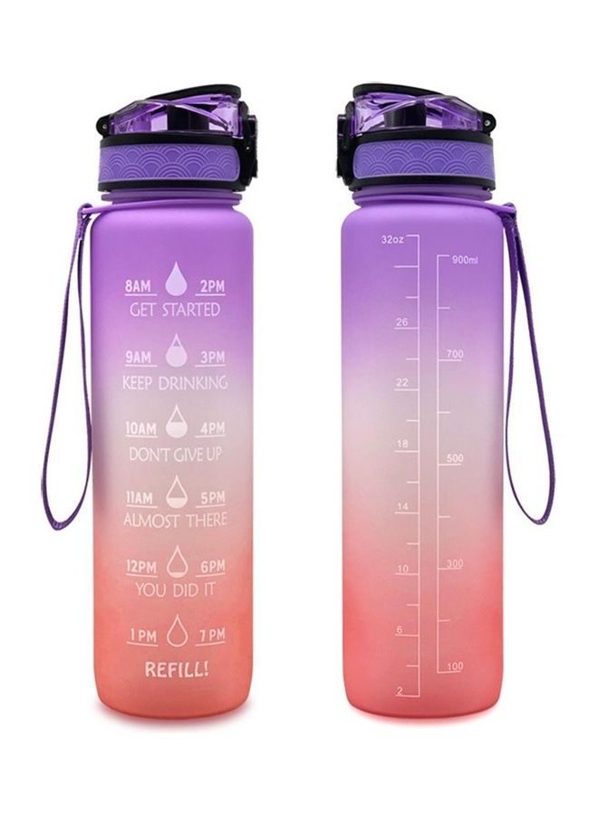 Sports Water Bottle With Time Marker 29.5x7.5cm