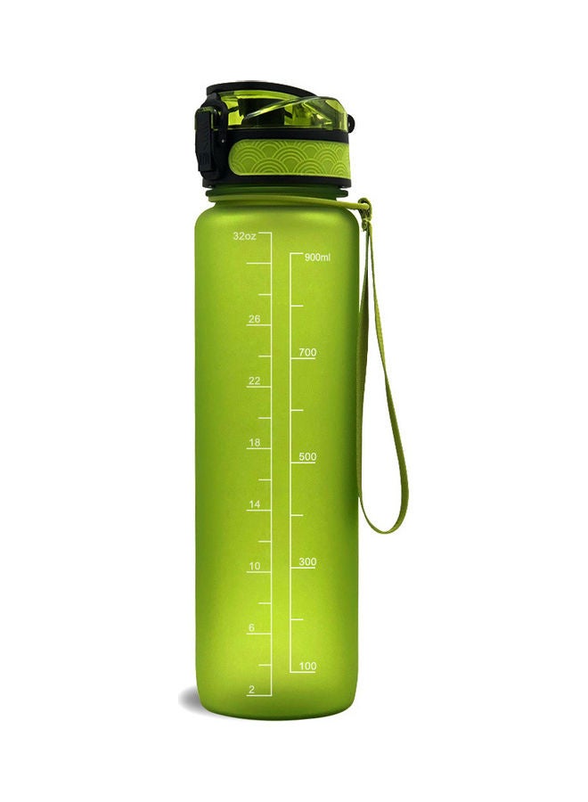 Sports Water Bottle with Time Marker BPA Free & Leak proof Portable Reusable Drinking Kettle  Fitness Sport 1L Water Jug for Men   Women Kids Student to Camping Office School Gym Workout 29.5*5*7.5cm